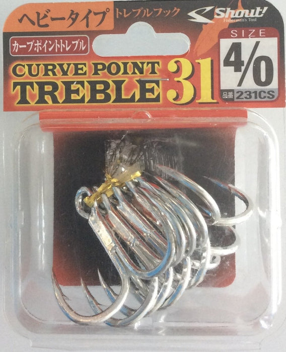 SHOUT 231CS Curve Point Treble 31 - Bait Tackle Store