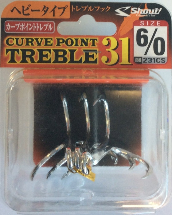 SHOUT 231CS Curve Point Treble 31 - Bait Tackle Store