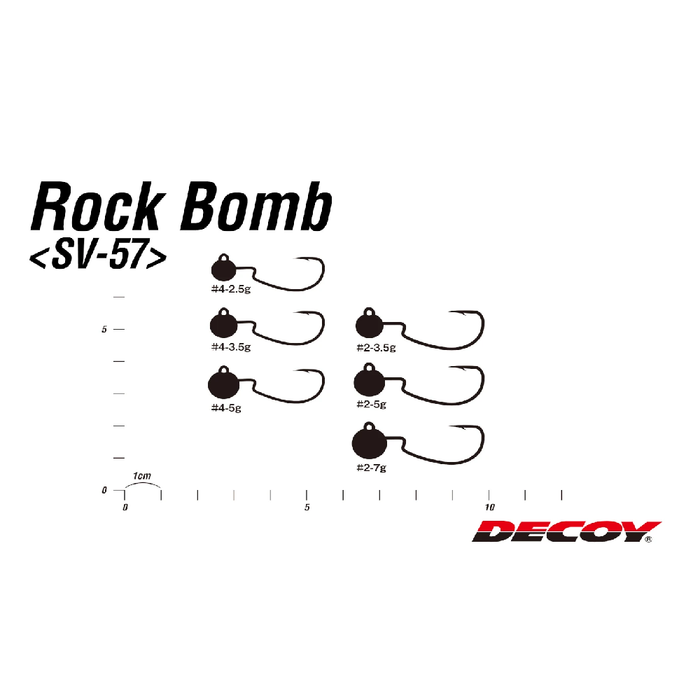 DECOY JIG HEADS SV-57 ROCK BOMB