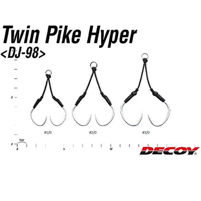 DECOY ASSIST HOOKS  DJ-98 Twin Pike Hyper Assist Hooks