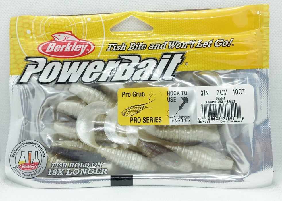 BERKLEY POWERBAIT 3" Pro Grub Smelt - Bait Tackle Store