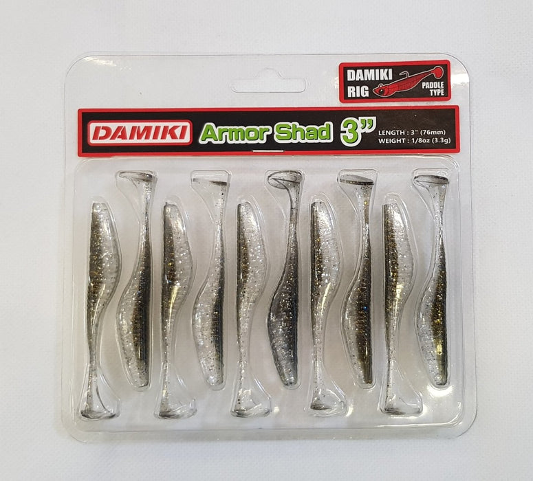 DAMIKI Armor Shad Paddle 3" 452 Pure Gill - Bait Tackle Store
