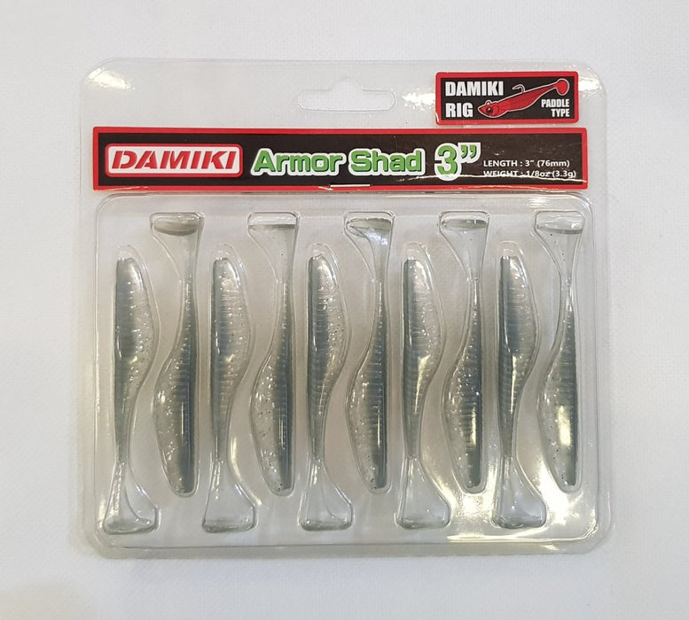 DAMIKI Armor Shad Paddle 3" 453 PB Silver - Bait Tackle Store