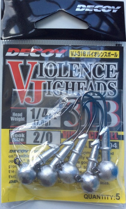 DECOY VJ-31B Violence Jigheads #2/0 1/4oz - Bait Tackle Store