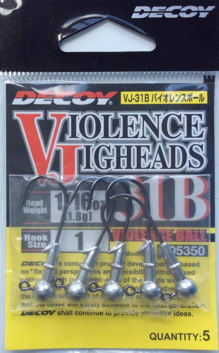 DECOY VJ-31B Violence Jigheads #1 1/16oz - Bait Tackle Store