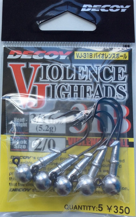 DECOY VJ-31B Violence Jigheads #2/0 3/16oz - Bait Tackle Store