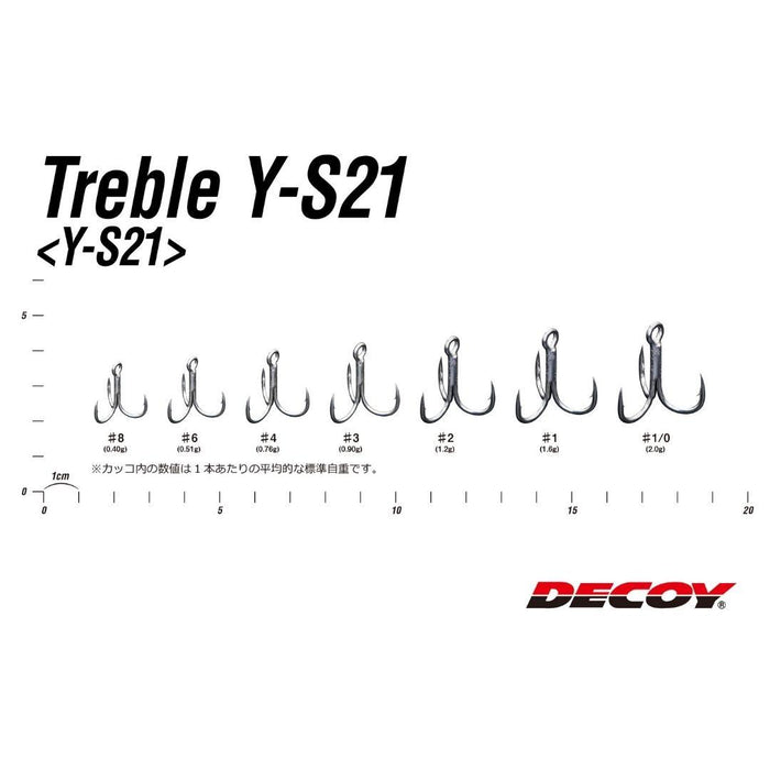 DECOY Y-S21 Treble Hooks - Bait Tackle Store