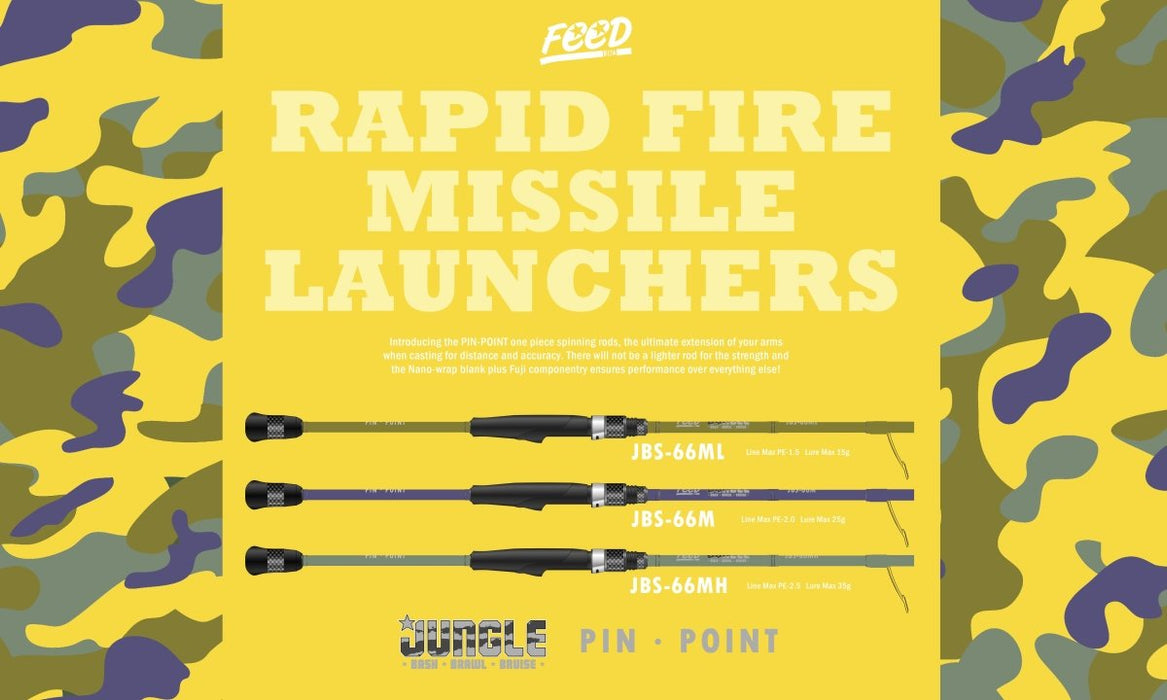 FEED Jungle Pin Point Spinning Rods JBS-66MH - Bait Tackle Store
