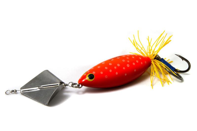 FEED LURES Spin 26 06 - Spotted Orange Red - Bait Tackle Store