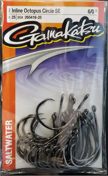 GAMAKATSU Inline Octopus Circle SE Value Pack (25 Piece) 6/0 - Bait Tackle Store