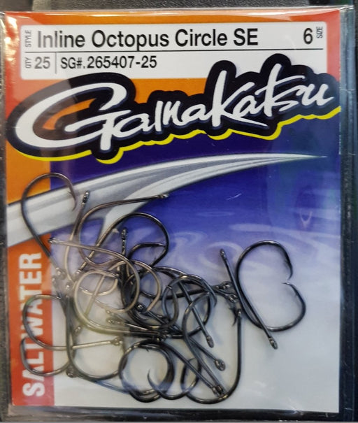 GAMAKATSU Inline Octopus Circle SE Value Pack (25 Piece) 6 - Bait Tackle Store