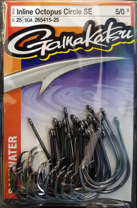 GAMAKATSU Inline Octopus Circle SE Value Pack (25 Piece) 5/0 - Bait Tackle Store