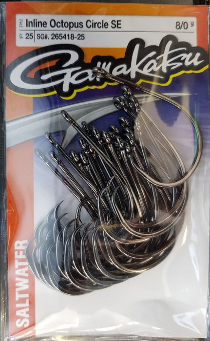 GAMAKATSU Inline Octopus Circle SE Value Pack (25 Piece) 8/0 - Bait Tackle Store