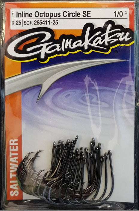 GAMAKATSU Inline Octopus Circle SE Value Pack (25 Piece) 1/0 - Bait Tackle Store