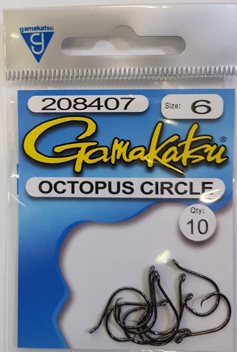GAMAKATSU Octopus Circle (Black) 6 - Bait Tackle Store