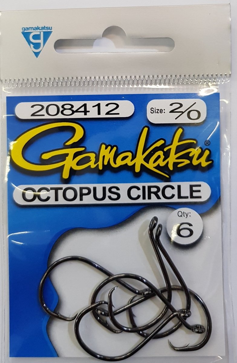 GAMAKATSU Octopus Circle (Black) 2/0 - Bait Tackle Store