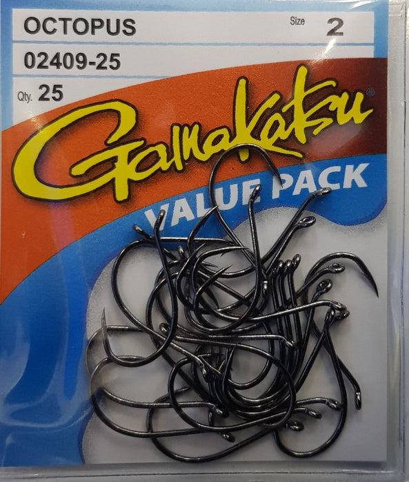 GAMAKATSU Octopus Hook Value Pack (25 Piece) (Black) 2 - Bait Tackle Store