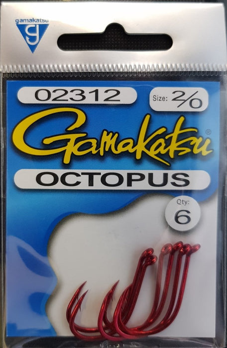 GAMAKATSU Octopus (Red) 2/0 - Bait Tackle Store