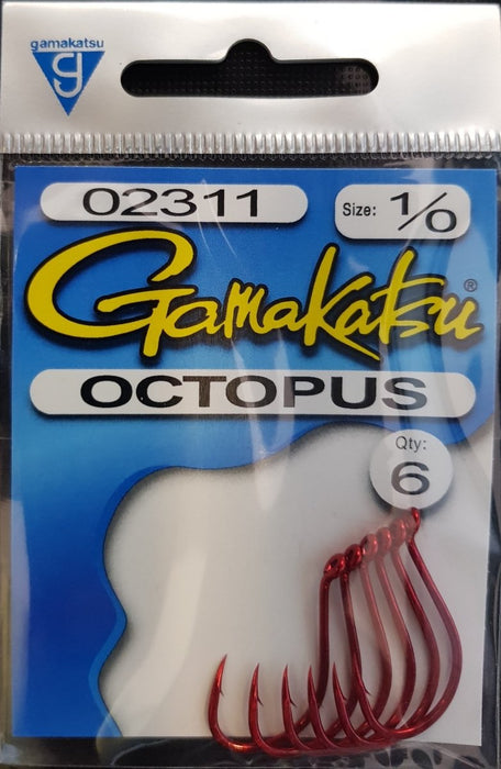 GAMAKATSU Octopus (Red) 1/0 - Bait Tackle Store