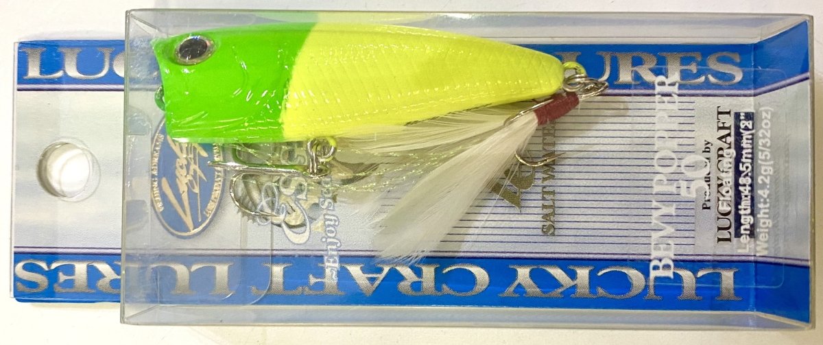 LUCKY CRAFT Bevy Popper 50 Green Head Chart - Bait Tackle Store