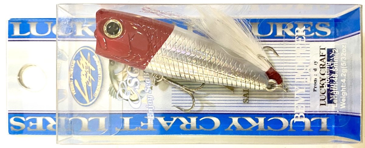 LUCKY CRAFT Bevy Popper 50 Laser Red Head - Bait Tackle Store