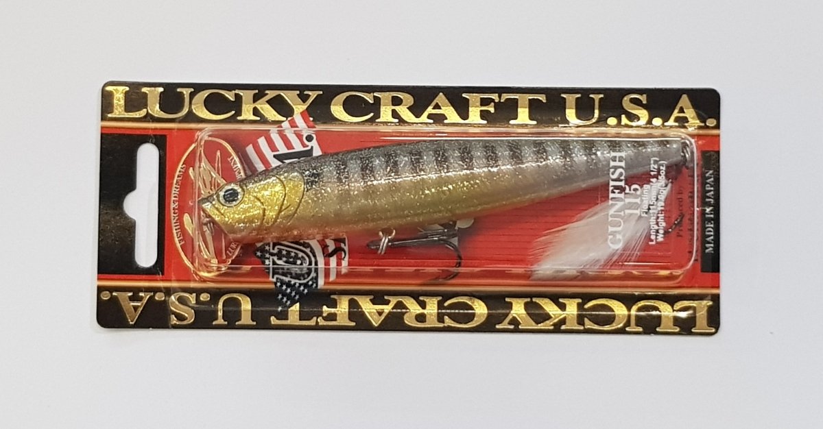 LUCKY CRAFT Gunfish 115 Flake Flake Gold Sunfish - Bait Tackle Store