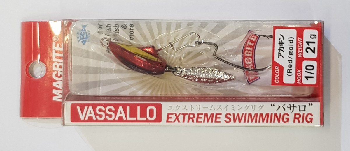 MAGBITE Vassallo Extreme Swimming Rig 1/0 21g (Red/Gold) - Bait Tackle Store