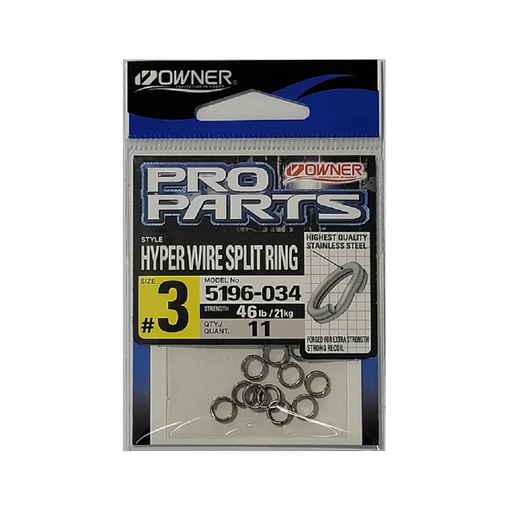 OWNER 5196 Hyper Wire Split Rings 3 - Bait Tackle Store