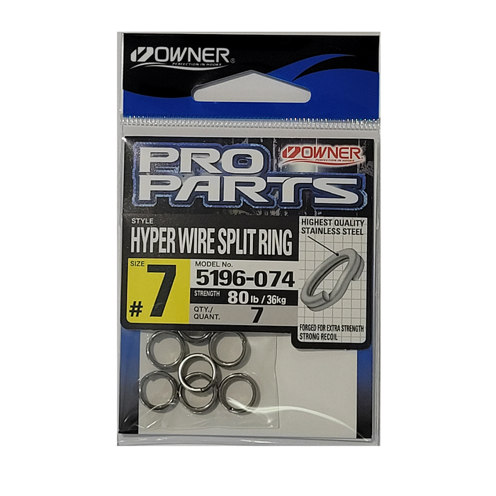OWNER 5196 Hyper Wire Split Rings 7 - Bait Tackle Store