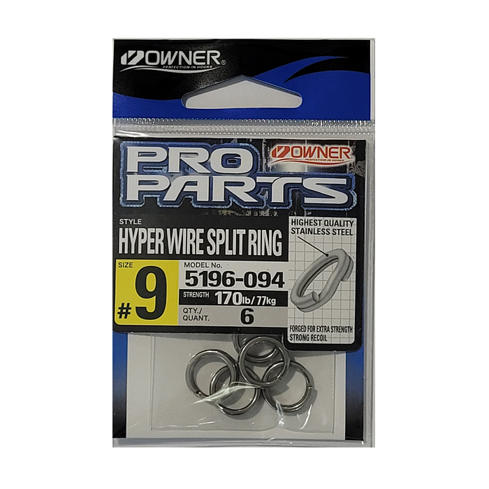 OWNER 5196 Hyper Wire Split Rings 9 - Bait Tackle Store