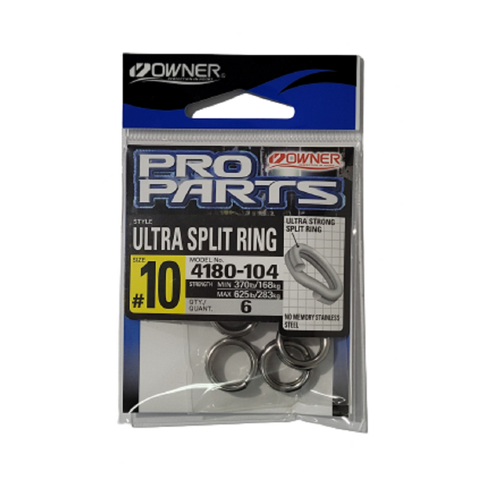 OWNER 4180 Ultra Wire Split Rings 10 370lb - Bait Tackle Store