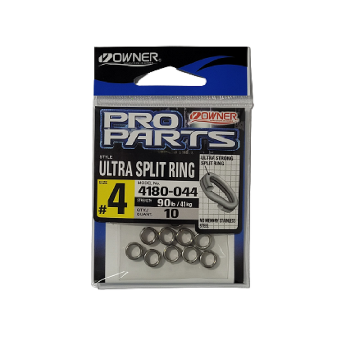 OWNER 4180 Ultra Wire Split Rings 4 90lb - Bait Tackle Store