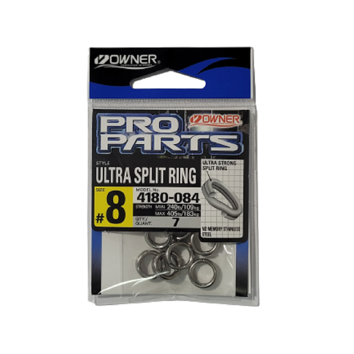 OWNER 4180 Ultra Wire Split Rings 8 240lb - Bait Tackle Store