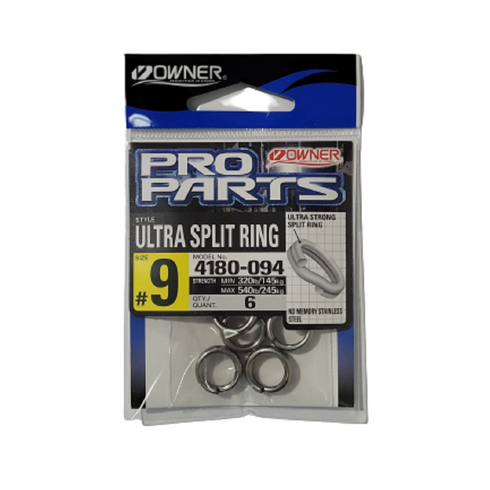 OWNER 4180 Ultra Wire Split Rings 9 320lb - Bait Tackle Store