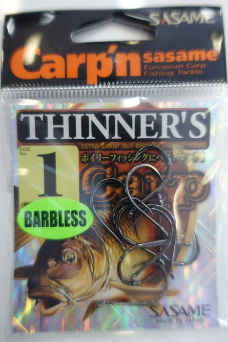 SASAME Carp F-520 Thinner's Barbless #1 - Bait Tackle Store