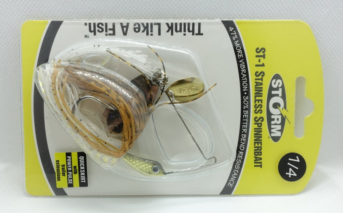 STORM ST-1 Stainless Spinnerbait 1/4oz Gold Shiner - Bait Tackle Store