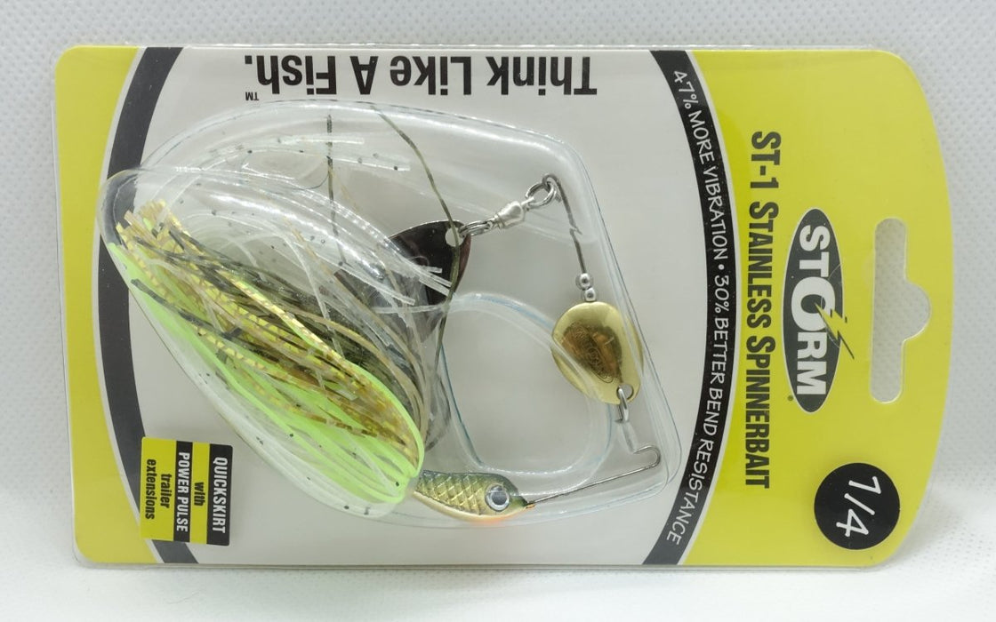 STORM ST-1 Stainless Spinnerbait 1/4oz Yellow Perch - Bait Tackle Store