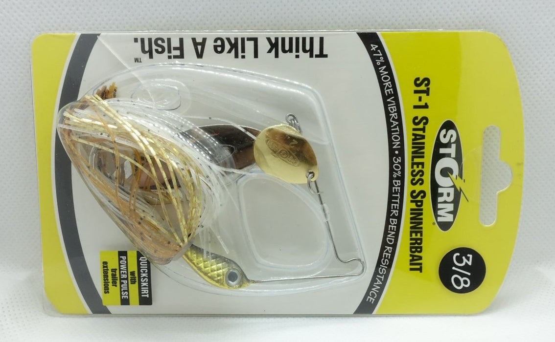 STORM ST-1 Stainless Spinnerbait 3/8oz Gold Shiner - Bait Tackle Store