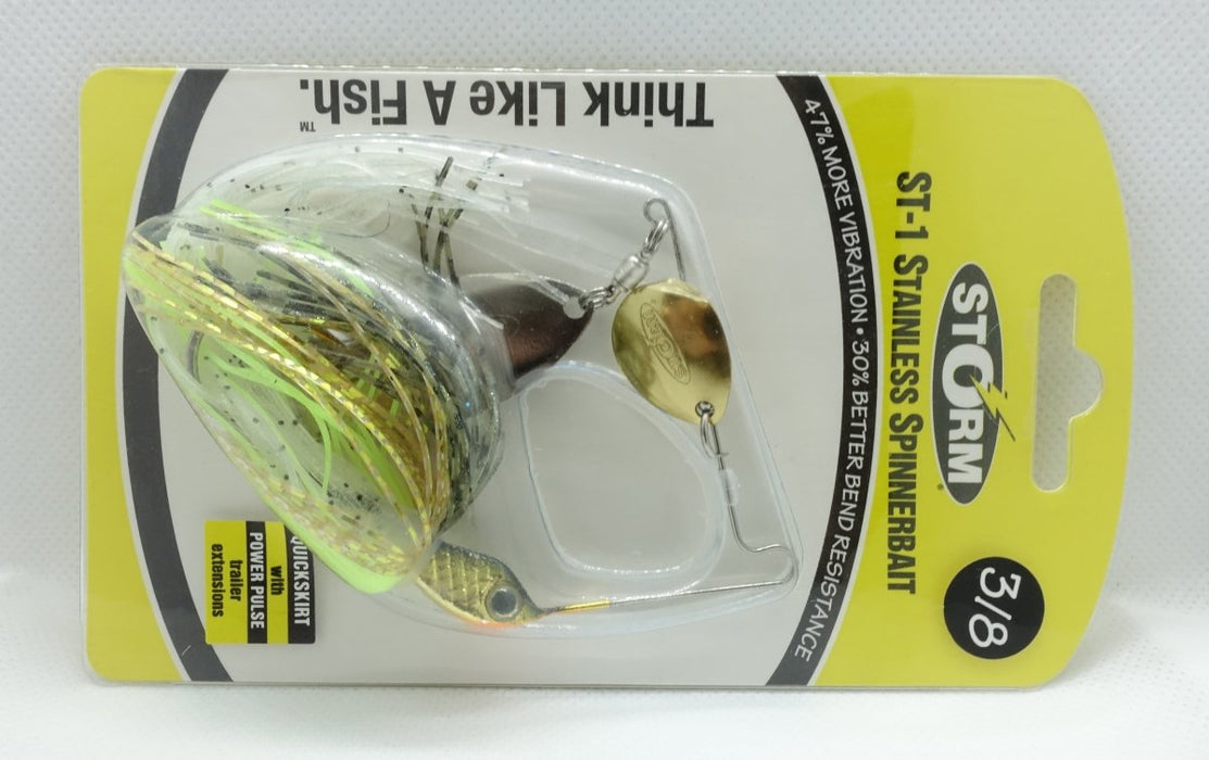STORM ST-1 Stainless Spinnerbait 3/8oz Yellow Perch - Bait Tackle Store