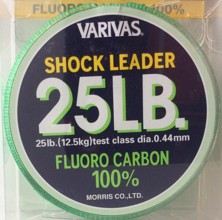 VARIVAS Shock Leader Fluorocarbon 100% 25lb 30m - Bait Tackle Store