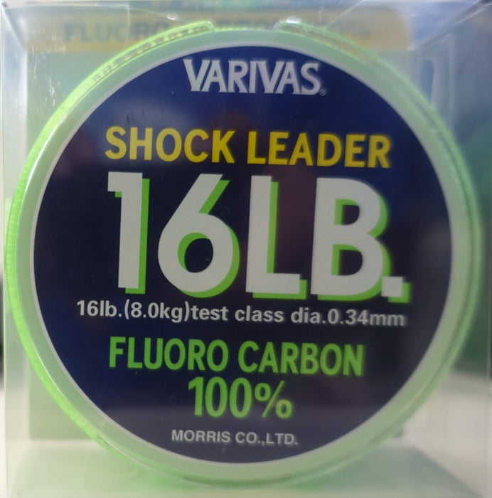VARIVAS Shock Leader Fluorocarbon 100% 16lb 30m - Bait Tackle Store