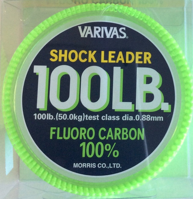VARIVAS Shock Leader Fluorocarbon 100% 100lb 30m - Bait Tackle Store