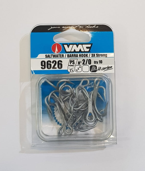 VMC 9626 3X Treble Hooks 2/0 - Bait Tackle Store