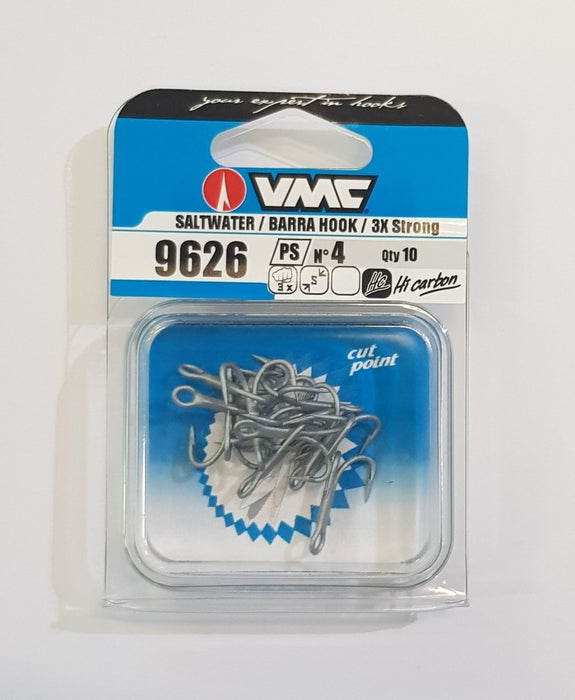 VMC 9626 3X Treble Hooks 4 - Bait Tackle Store
