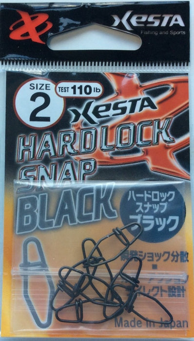 XESTA Hard Lock Snap Black #2 110lb - Bait Tackle Store