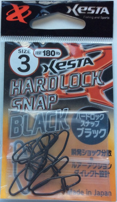 XESTA Hard Lock Snap Black #3 180lb - Bait Tackle Store