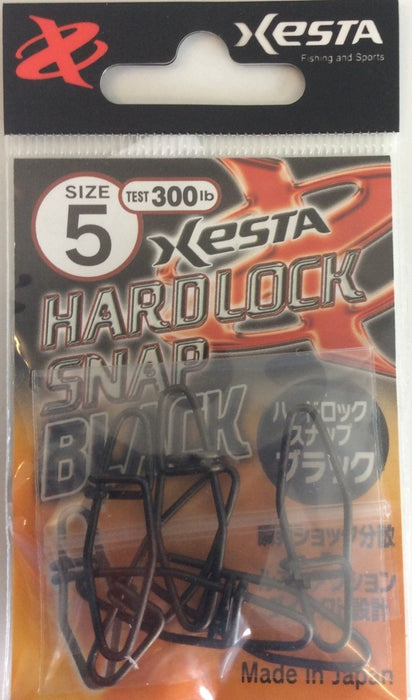 XESTA Hard Lock Snap Black #5 300lb - Bait Tackle Store