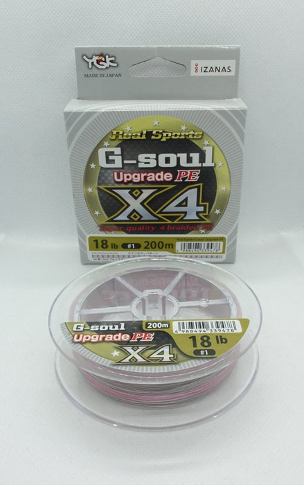 YGK G-Soul Upgrade PE X4 200m #1 18lb 200m - Bait Tackle Store
