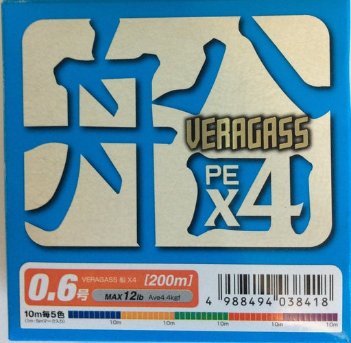 YGK Veragass PE X4 #0.6 12lb 200m - Bait Tackle Store